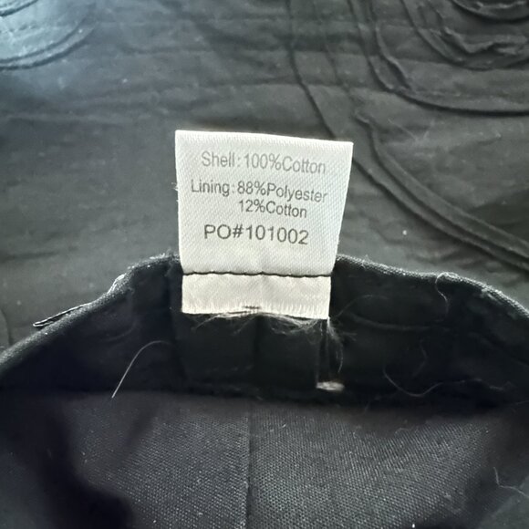 San Diego Hat Co. Floppy Wide Brim Sun Hat Black Floral Design - Picture 3 of 3